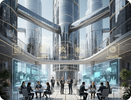 Freezone business interior